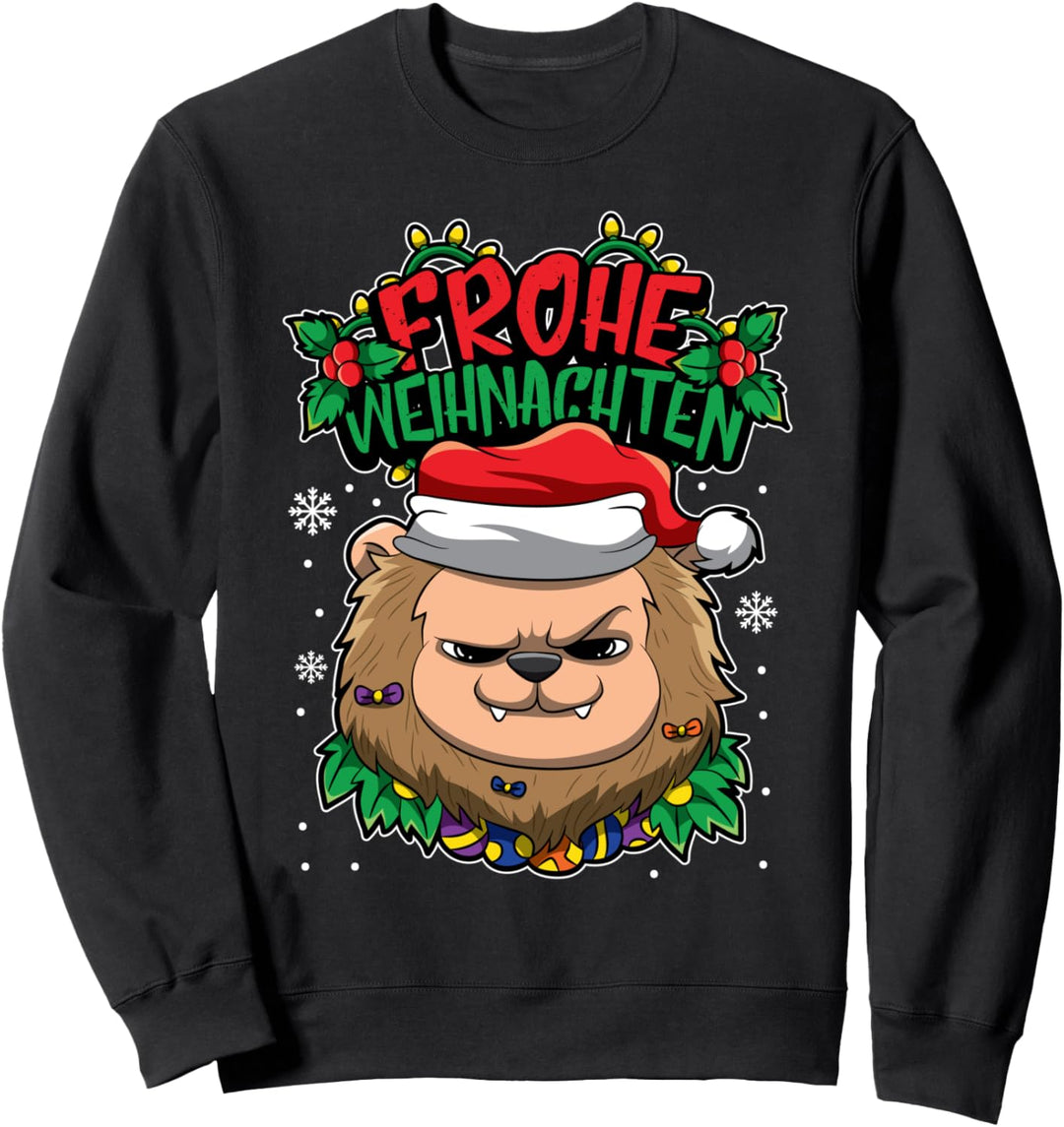 Frohe Weihnachten - Weihnachtstiere - Löwe Löwin Sweatshirt