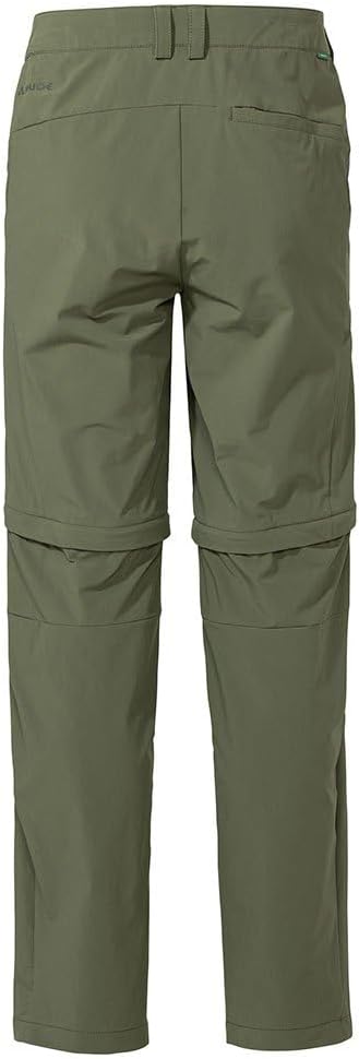 VAUDE Men's Stretch T-Zip Pants II, Hiking Pants Cedar Wood 46-Short, Cedar Wood 46-Short