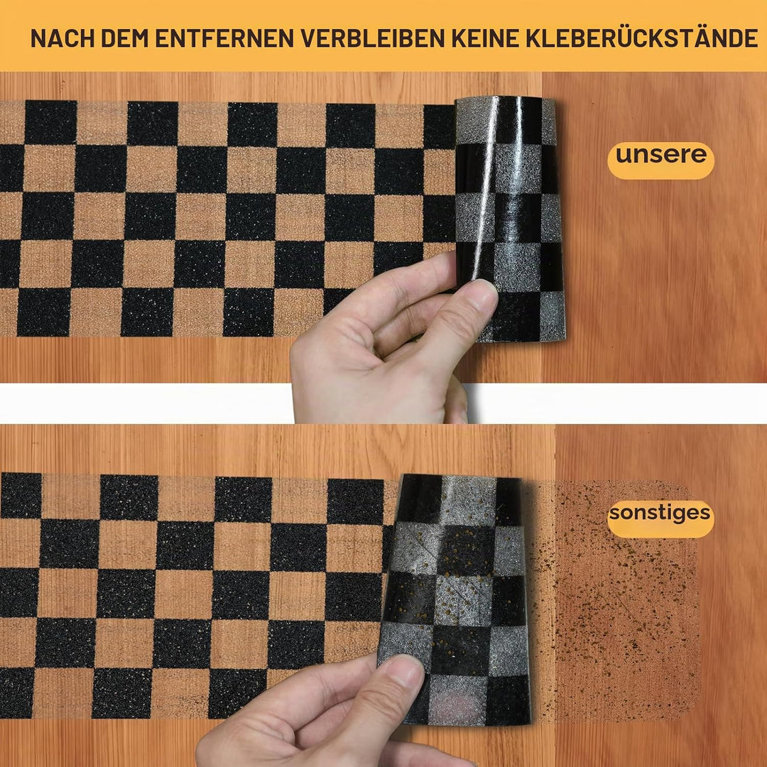 Antirutsch Klebeband, 10cm*10m Antirutsch Band Selbstklebend, Wasserdicht, Kariert, Schachbrettfarbe