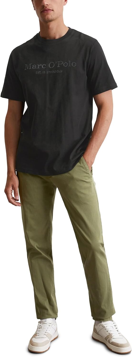 Marc O'Polo Denim Herren T-Shirt aus Bio-Baumwolle mit Rundhalsausschnitt XS Schwarz New, XS Schwarz