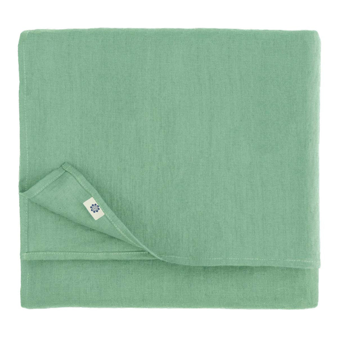 Linen & Cotton Tischdecke Stoff Tischtuch Tischwäsche Hygge - 100% Leinen, Mint Grün (80 x 80 cm) Mi