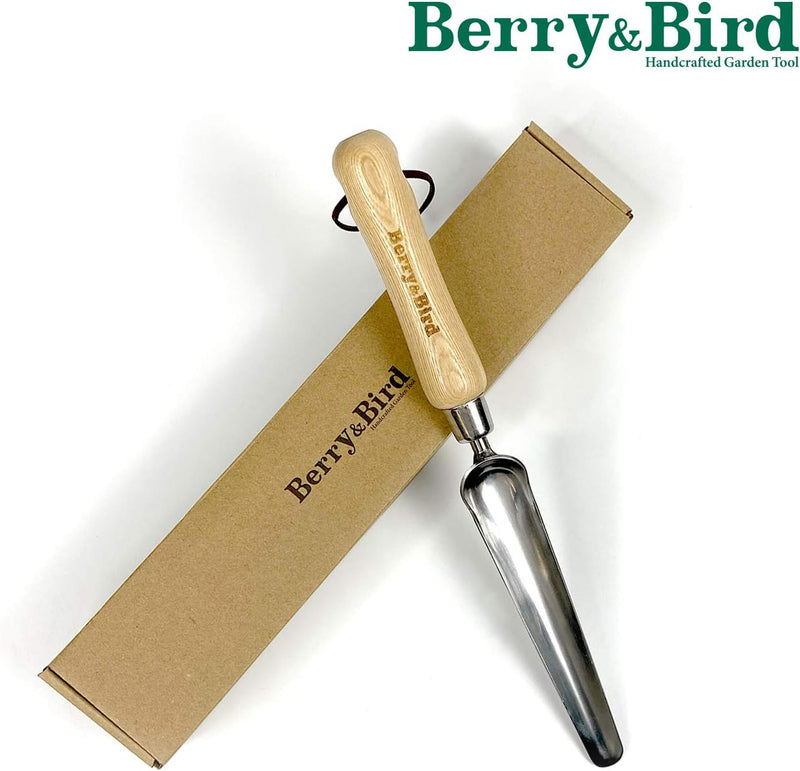 Berry&Bird Garden Unkraut jäten Schaufel, Edelstahl Widger mit Holzgriff Multifunktionale Hand Dibbl