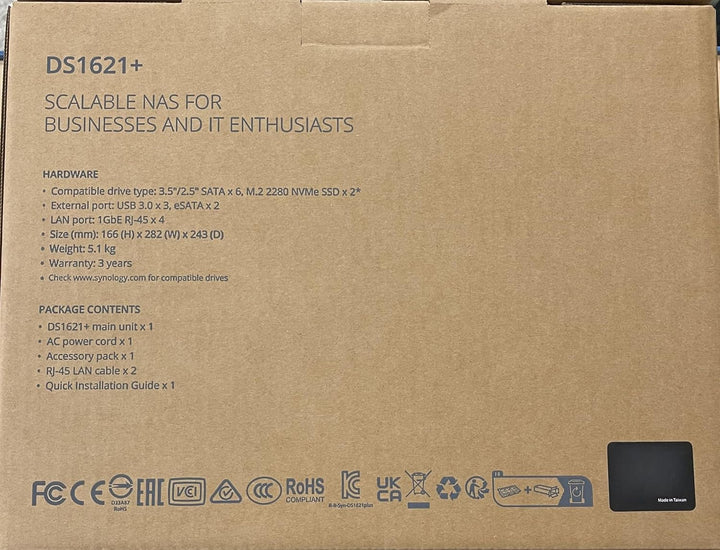 Synology DS1621+(8G) Synology RAM 6-Bay 18TB Bundle mit 6X 3TB WD Red Plus