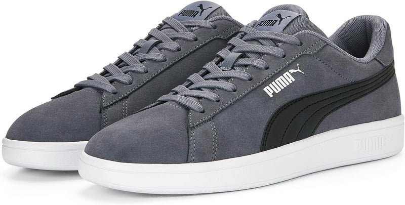 PUMA Unisex Smash 3.0 Sneaker 37.5 EU Gray Tile Puma Black Puma White, 37.5 EU Gray Tile Puma Black