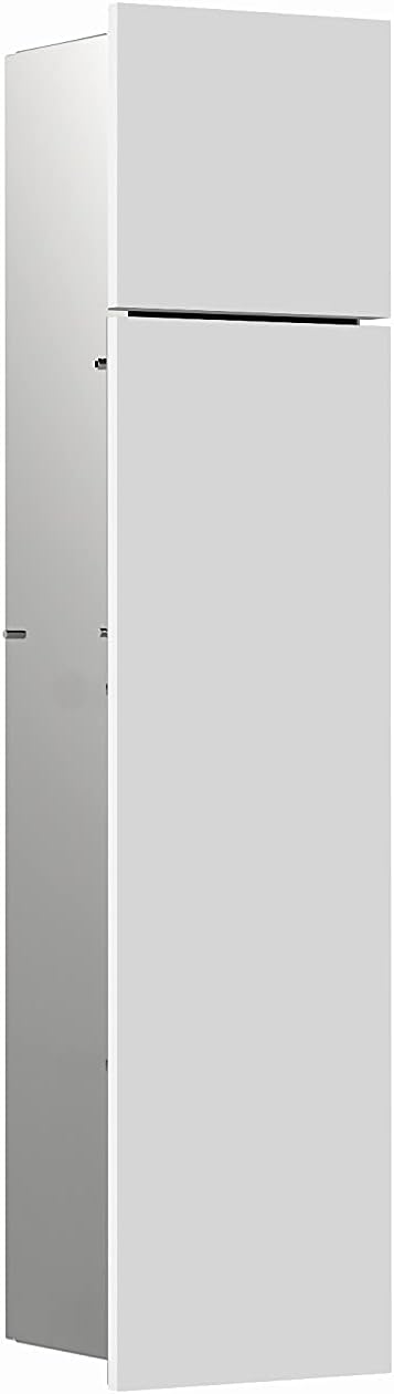 Emco Asis Pure Unterputz-Schrankmodul für die Klobürstengarnitur, Badezimmerschrank mit Toilettenpap