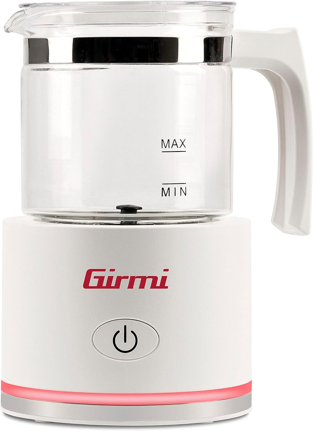 Girmi ML70 Milchaufschäumer, 600 W, Fassungsvermögen 250 ml, Glasbehälter, automatische Abschaltung,