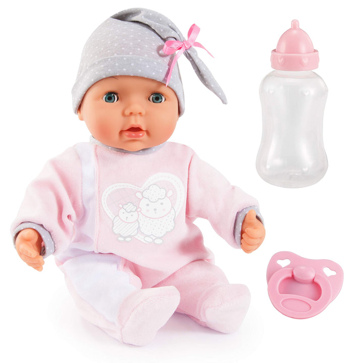 Bayer Design 93829AA My Piccolina Interactive Puppe mit Funktion, sprechend, Babylaute, bewegt den M