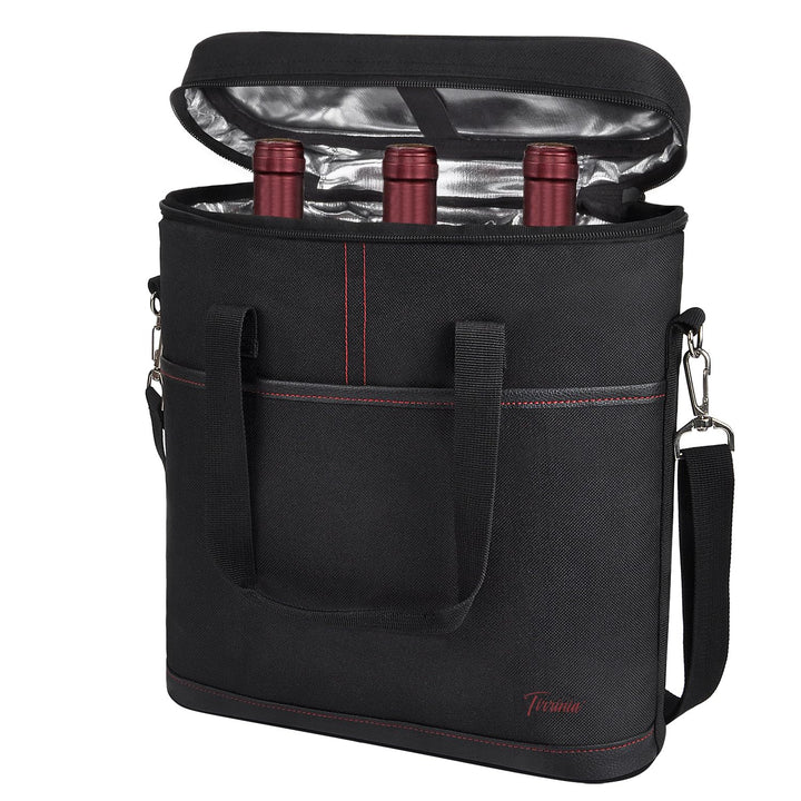 Kato Tirrinia Kühltasche Klein- Flaschenträger für Wein & Bier, gepolsterte weinkühltasche mit isoli