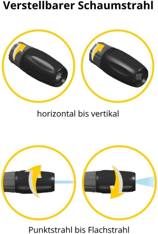 Profi Schaumlanze | für Kärcher HD HDS Becher Hochdruckreiniger | bis 220 bar | verstellbarer Schaum