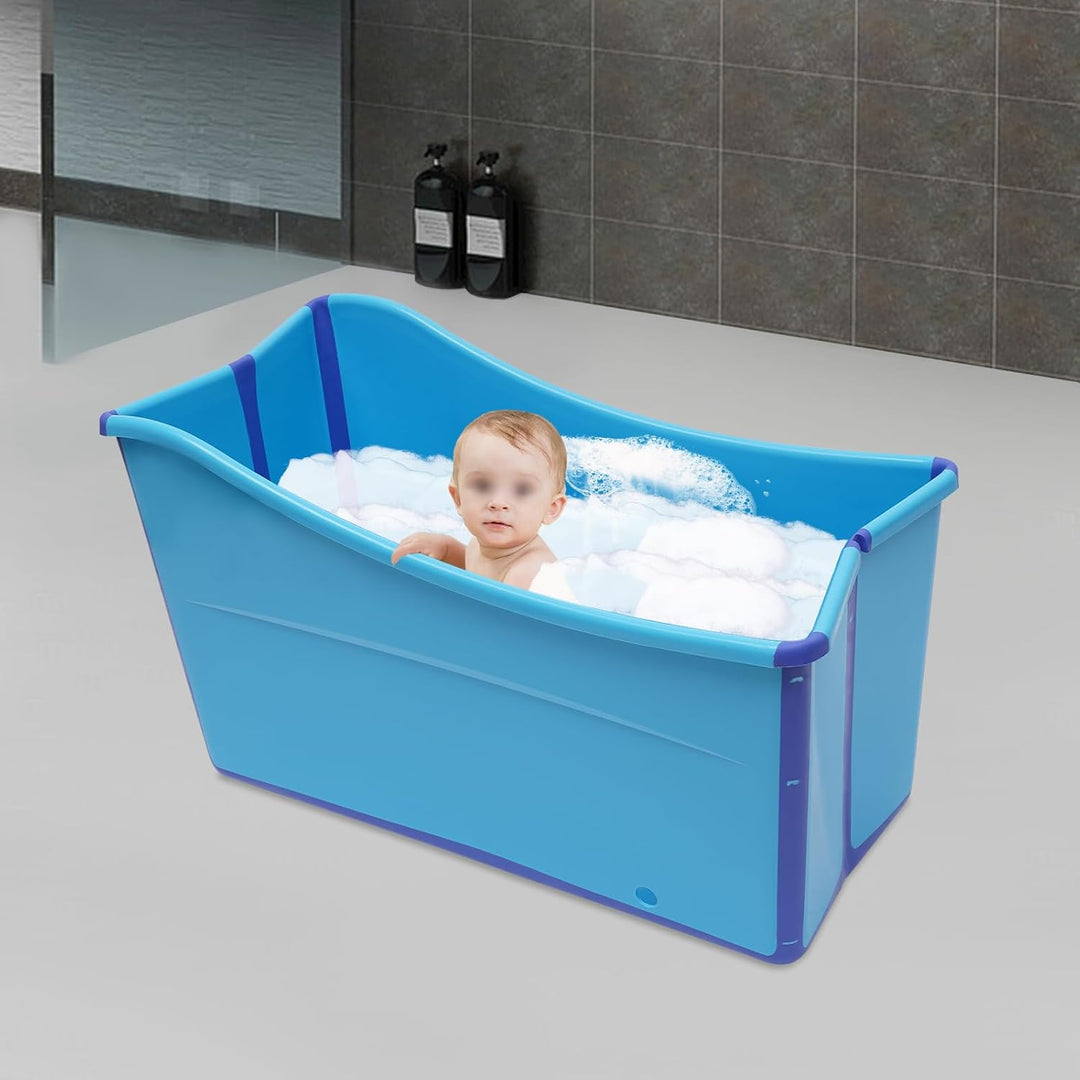 Faltbare Badewanne Mobile Erwachsene Klappbadewanne, Sauna Bad Wanne Schwimmbad Grosser Blau 87 * 46