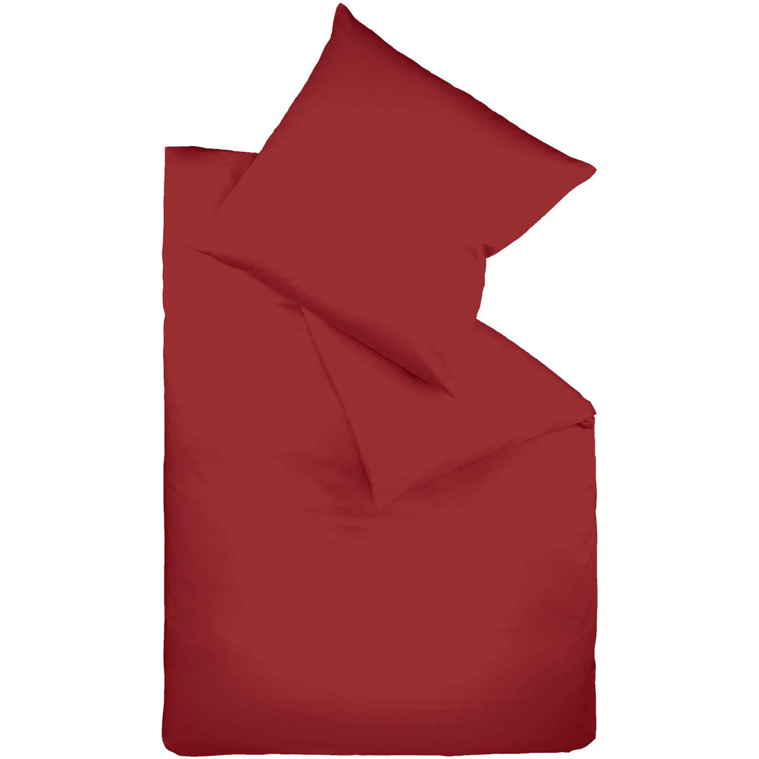 fleuresse G-009100-4580-0200 Makosatin Bettwäsche colours Uni 155 x 200 cm bordeaux (4580) Bordeaux