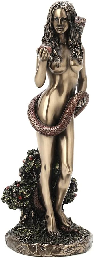 Veronese Design 24,5 cm hohe Eve im Garten Eden, kaltgegossenes bronziertes Kunstharz, künstlerische