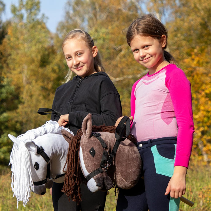 SKIPPI Hobby Horse Fuchs, Grosses Steckenpferd A3, Halfter und Zügeln im Set, Fuchs Pferd, Hobby Hor