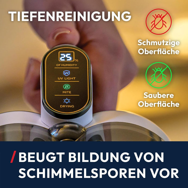 Hoover Milbensauger für Matratzen & Polster, mit Staubsensor & UV-Licht zur Entfernung von Staubmilb