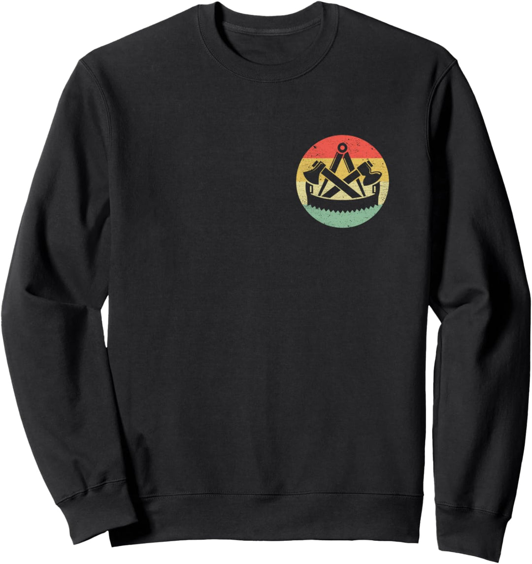 Vintage Zimmermann Zimmerer - Zunftzeichen auf Brust Sweatshirt