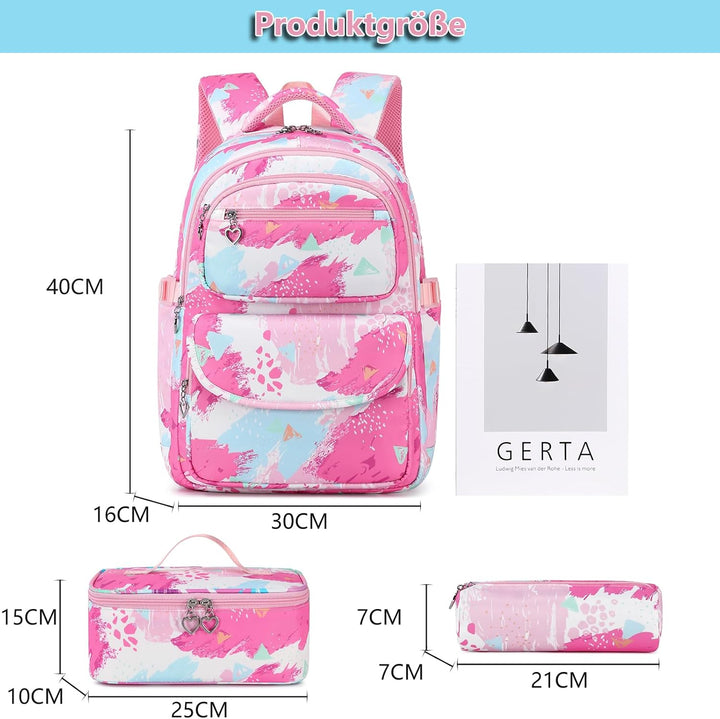 Schulrucksack Schulranzen Schultasche Sports Rucksack Freizeitrucksack Daypacks Backpack für Mädchen