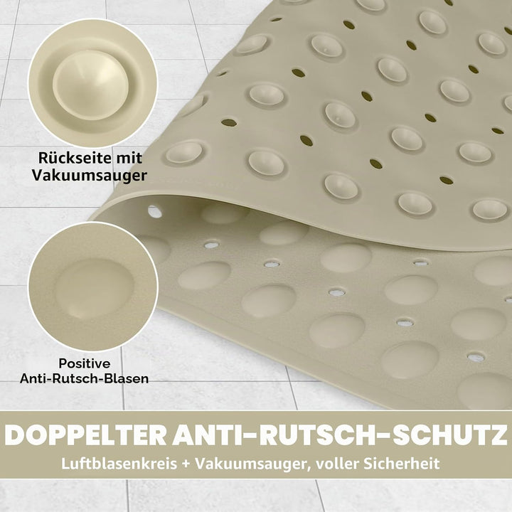 Lurowo Duschmatte rutschfest Eckduschmatte 70 * 70cm, Duscheinlage Dreieckig mit Saugnäpfe für Eckdu