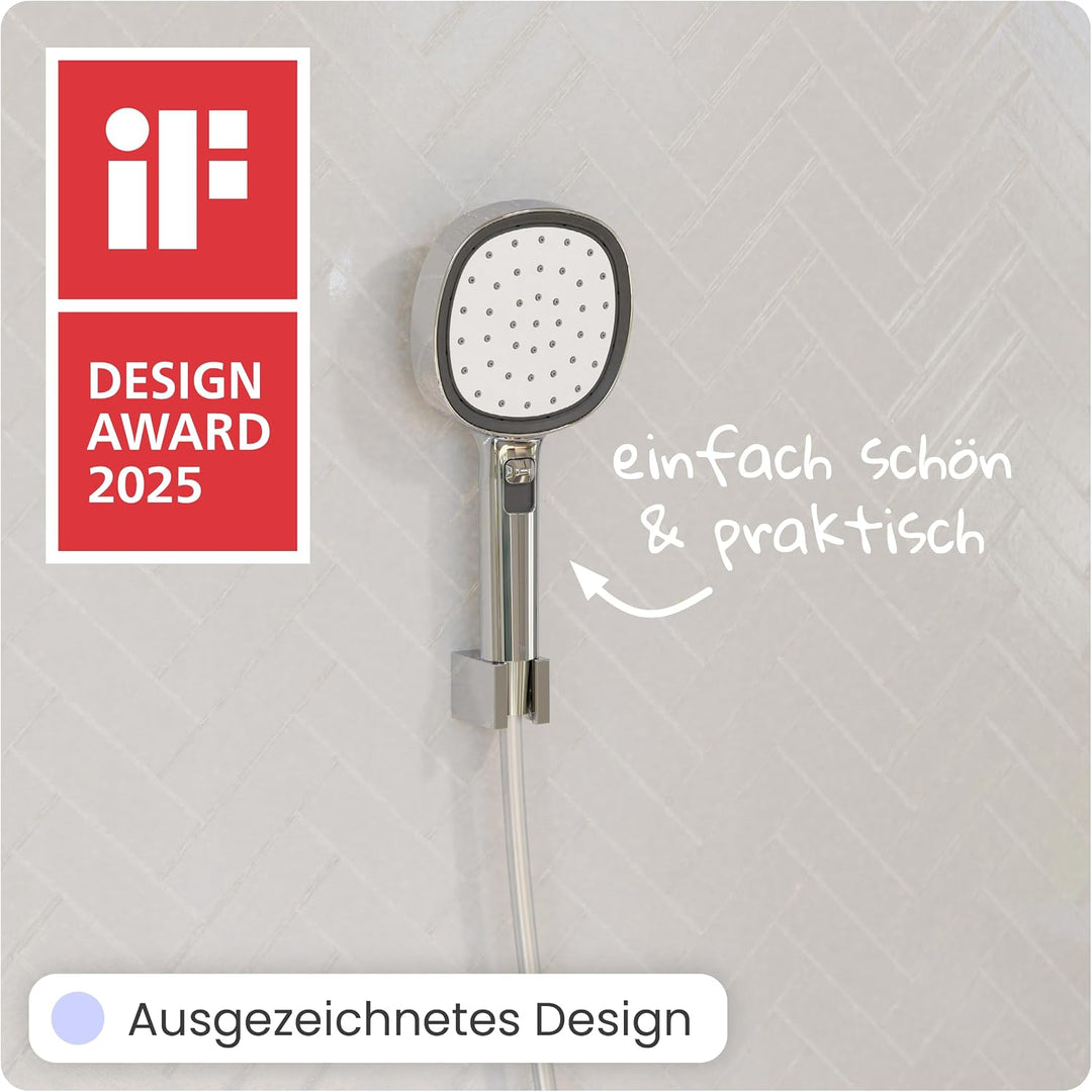 instmaier Cleo | Handbrause | Duschschlauch | iF Design Award |Chrom/Weiss Chrom / Weiss, Chrom / We