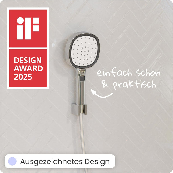 instmaier Cleo | Handbrause | Duschschlauch | iF Design Award |Chrom/Weiss Chrom / Weiss, Chrom / We
