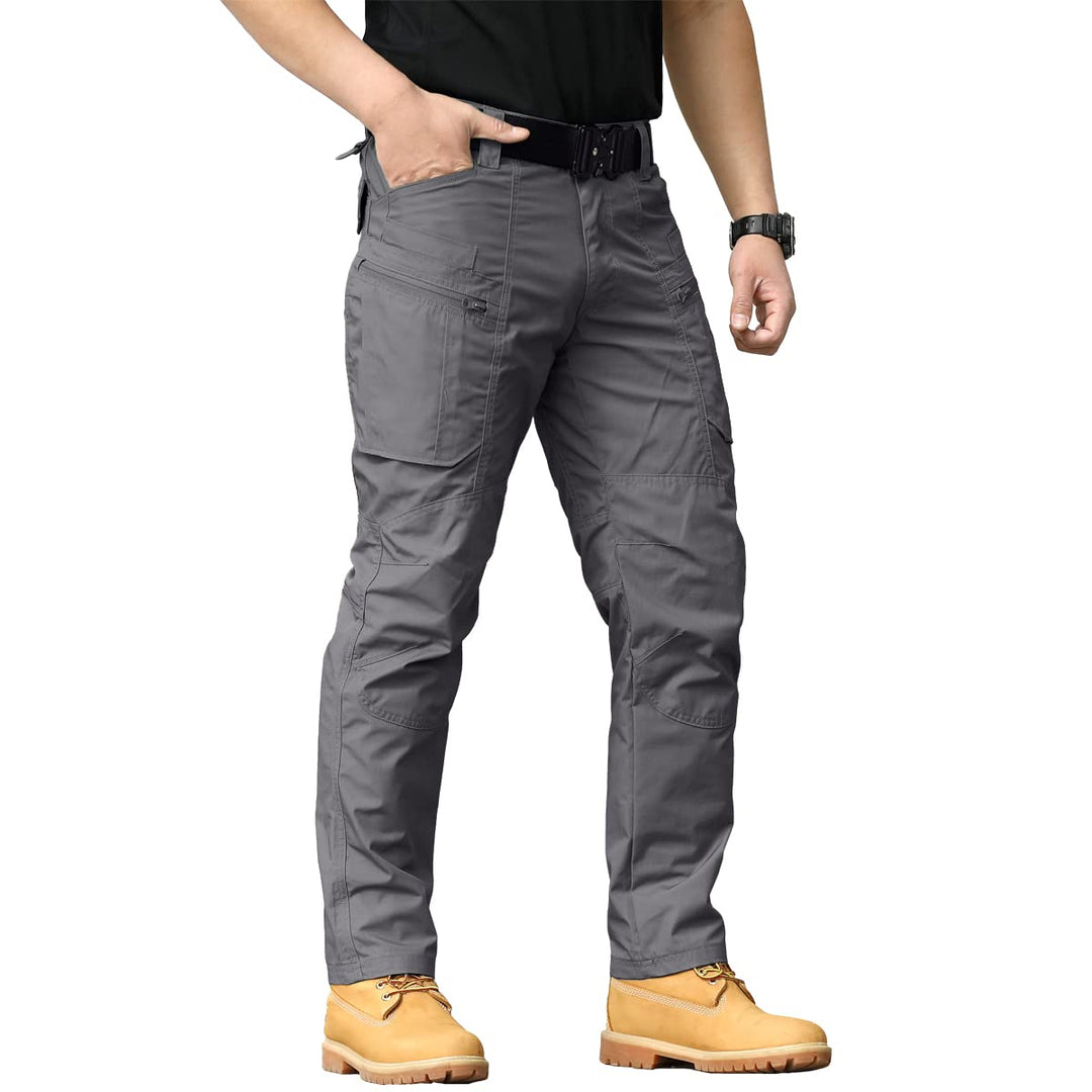 CARWORNIC Herren Taktische Hose wasserdichte Cargo Hose Militär Outdoorhose 30W / 30L Dunkelgrau, 30