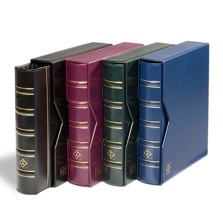 Leuchtturm 331276 Münzalbum OPTIMA Classic - 10 Münzhüllen für Ø 42, 27, 20, 34 mm, 2 Deckblätter, S