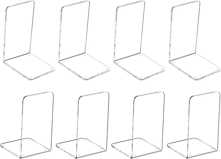 Buchstützen, 8 Stück, rutschfest, schweres Metall, langlebig, stabil, robust, für Bücher, Organizer,