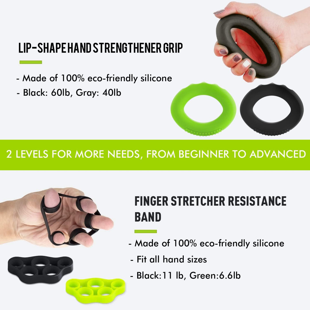 Handtrainer Unterarmtrainer Fingerhantel Unterarm training 10er Pack, Armtrainer, Lippenform Hand Gr