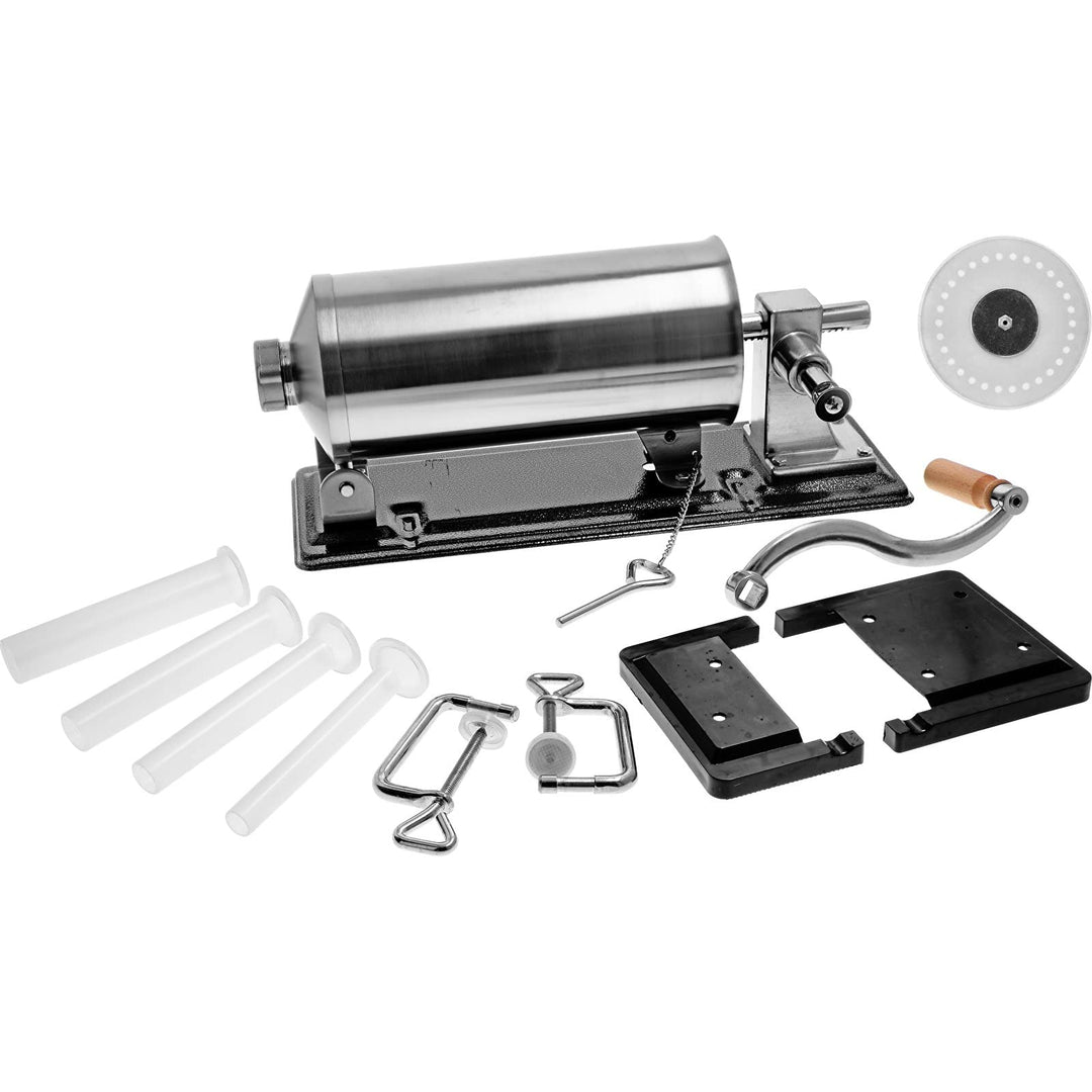 BROWIN® Manuell Wurstfüller aus Edelstahl 311004 | 4 kg horizontale Wurstmaschine | Wurstfüllmaschin