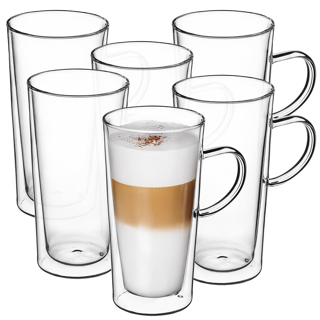 KADAX doppelwandige Gläser, Set, 380ml, Thermogläser aus Borosilikatglas, Trinkgläser für Tee, Kaffe