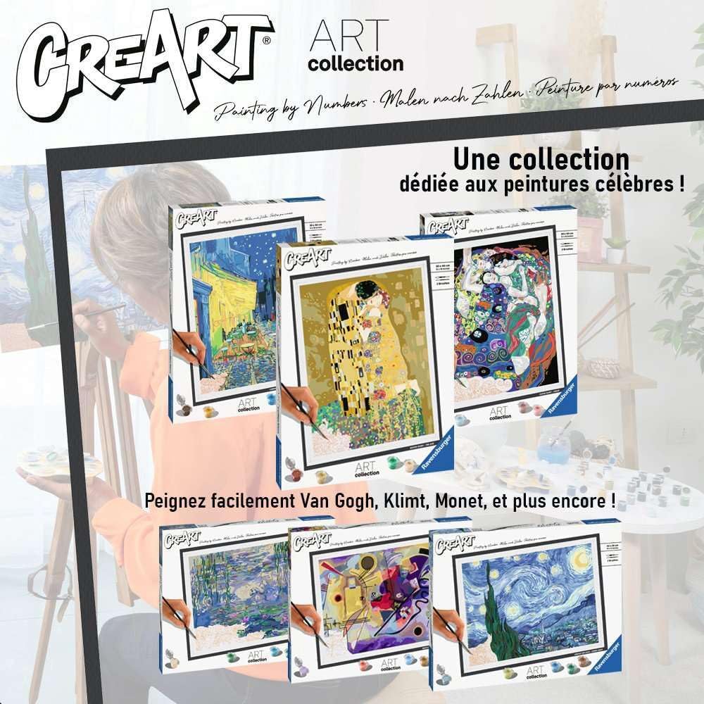 Ravensburger CreArt 23691 - Der Schrei (Edvard Munch) - Malen nach Zahlen Erwachsene, DIY Malset mit