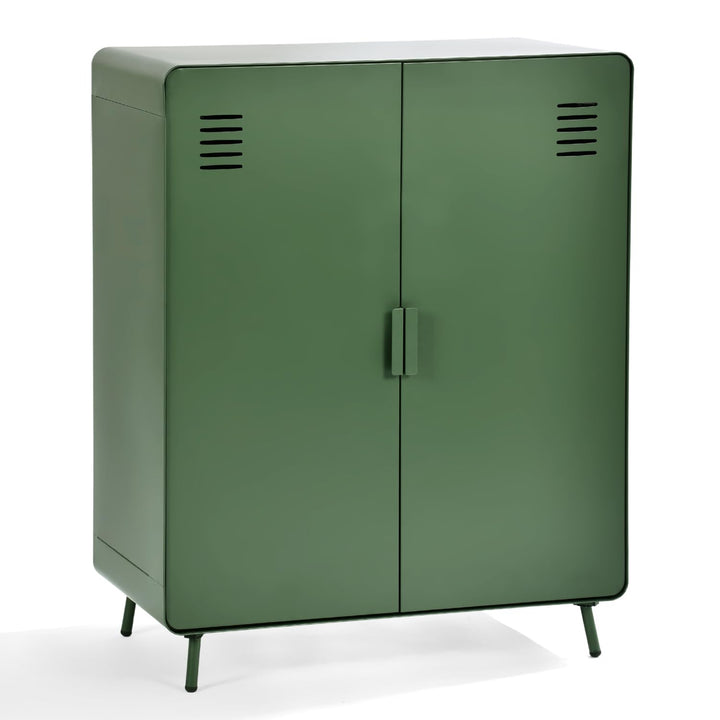 MEUBLE COSY Sideboard Buffets Küchenschrank Kommode mit 3 Türen Magnet und Regal Ablage aus Metall f