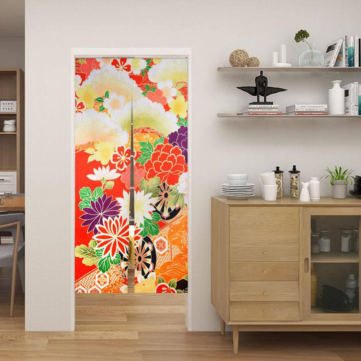 LIGICKY Japanischer Stil dick Leinen Noren Lang Vorhang TürVorhang Raumteiler Tapisserie für die Hei