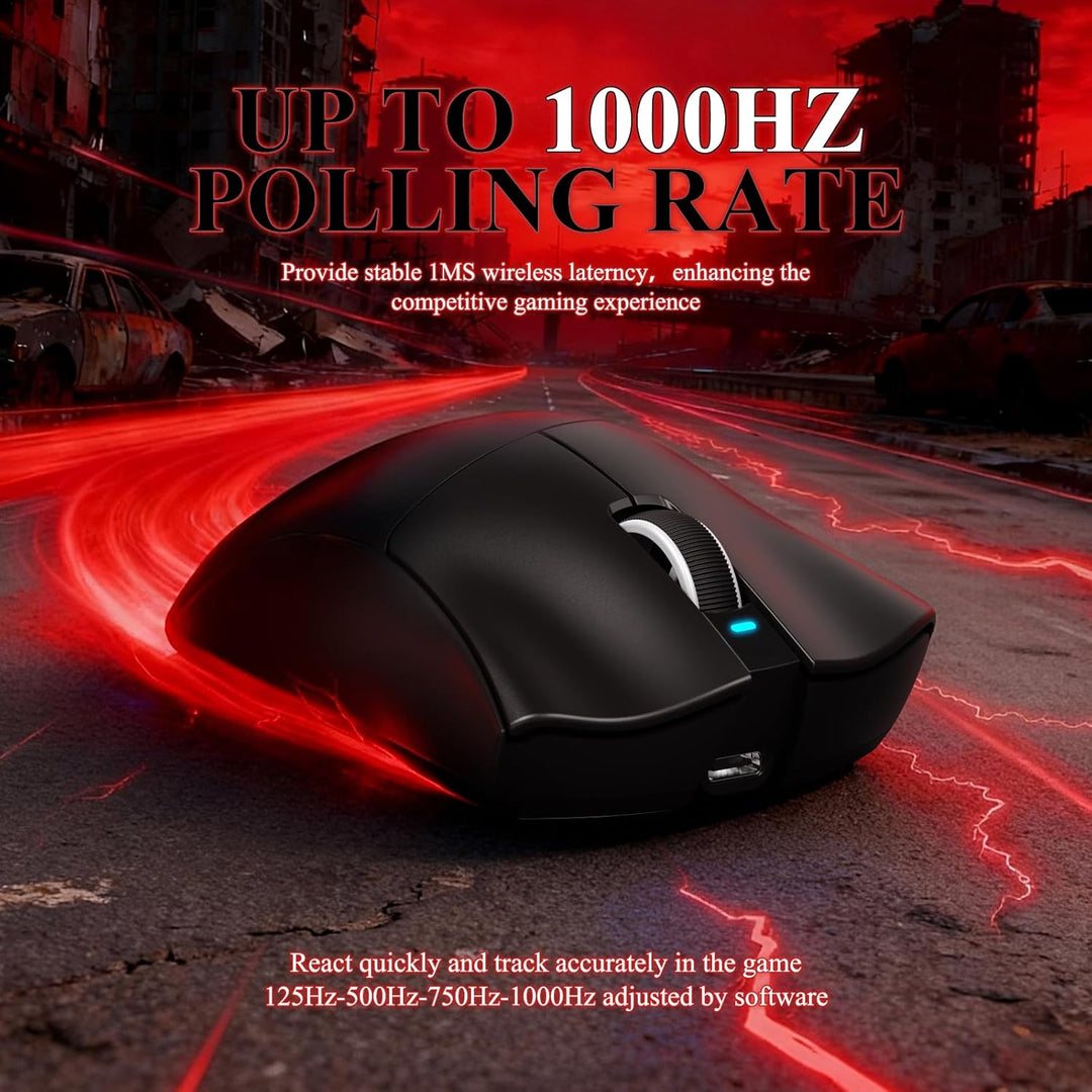 MAMBASNAKE x Attack Shark V3PRO Kabellose Gaming-Maus mit Magnetischer Ladestation, PAW3311-Sensor,
