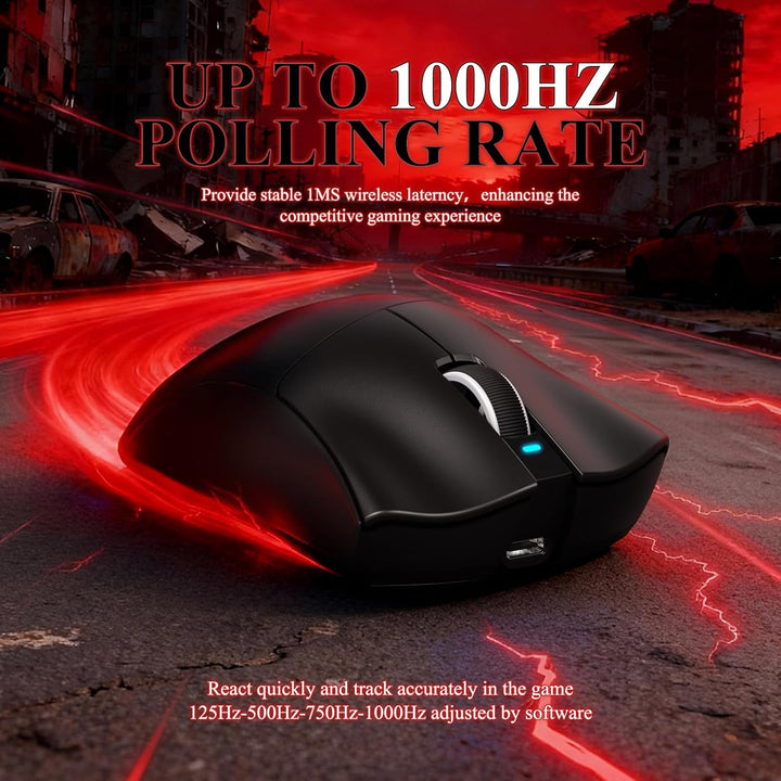 MAMBASNAKE x Attack Shark V3PRO Kabellose Gaming-Maus mit Magnetischer Ladestation, PAW3311-Sensor,