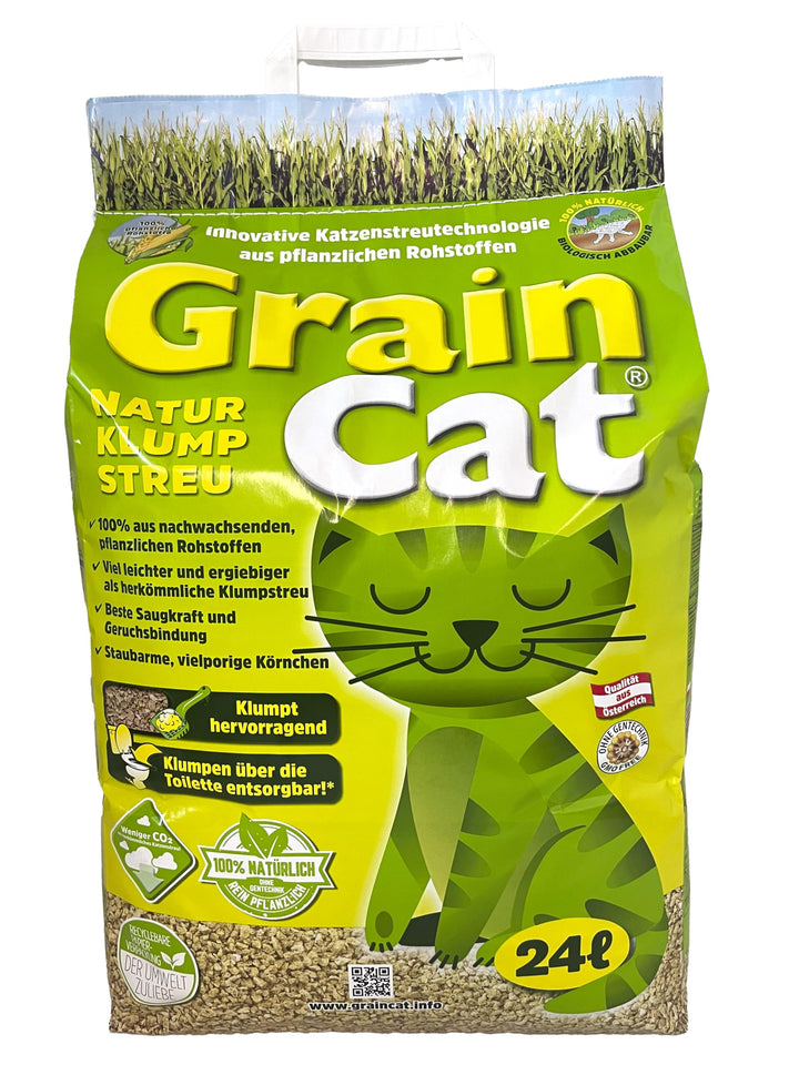 Green Cat Öko-Katzenstreu klumpend 3 x 24 Liter Katzenstreu 72 Liter