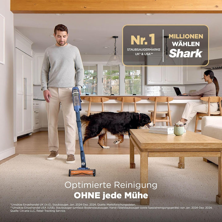 Shark Detect Speed Clean & Empty Pet Pro Akku-Staubsauger, Reverse Clean, bis zu 60 Minuten Laufzeit