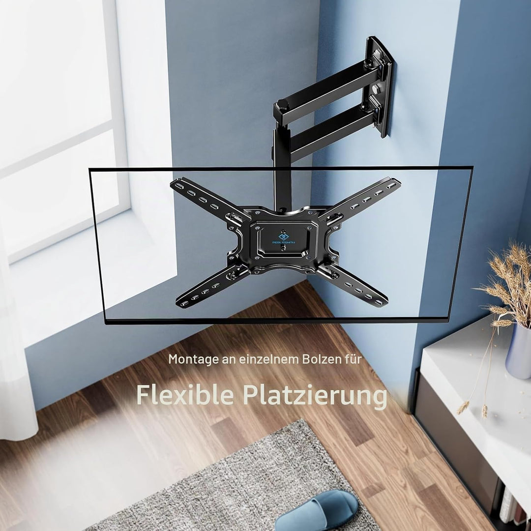 PERLESMITH TV Wandhalterung Schwenkbar Neigbar, Universelle TV Halterung für 26-60 Zoll LED/LCD/Plas