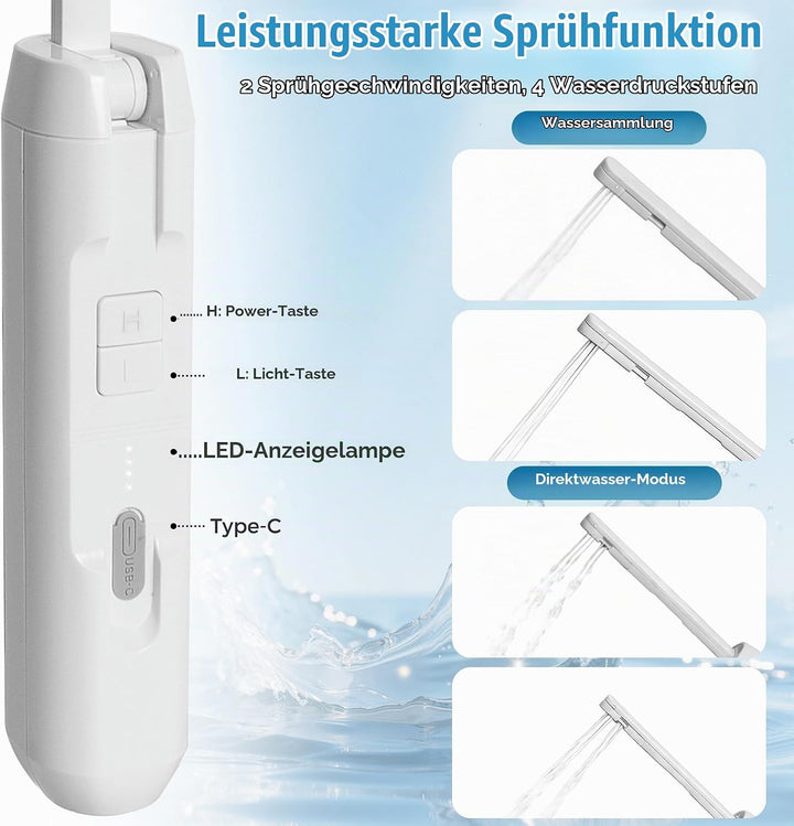 Bostar Elektrisches Bidet Reisebidet mit 2,5L Wassertank, 2 Modus 4 Druckstufen Tragbare Elektrische