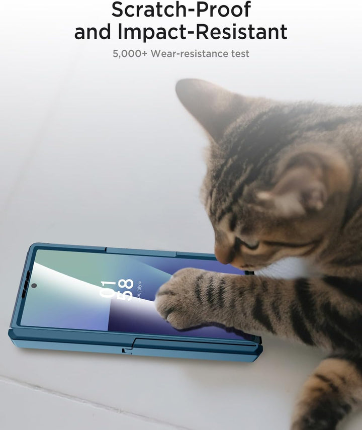 Miimall Kompatibel mit Samsung Galaxy Z Fold 7 Hülle mit Ständer, [Zwei Flexibel Stand] [Eingebauter