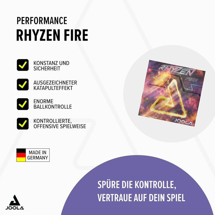 JOOLA Belag Rhyzen Fire, schwarz, 2,3 mm