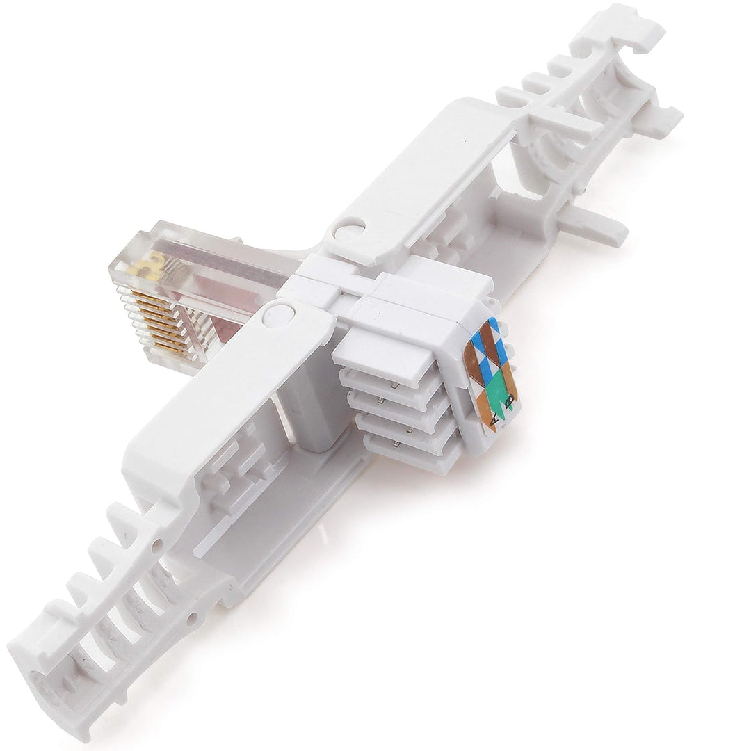 1aTTack.de Cat.6 werkzeugloser Stecker Feldkonfektionierbar für Flexible und starre Innenleiter AWG