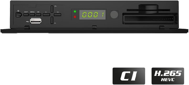 Edison Piccollo S2+T2/C Full HD Satelliten-Kabel-Receiver FTA HDTV DVB-S2/C/T2 (HDMI, AV, USB 2.0,Di