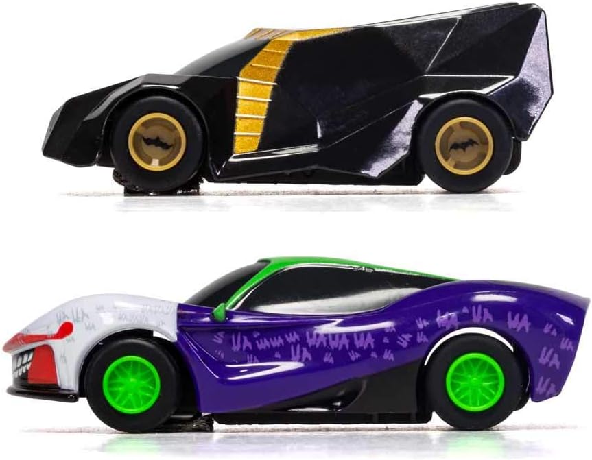 Micro Scalextric Batman vs Joker im Set, batteriebetriebenes Rennset, Batman vs Joker
