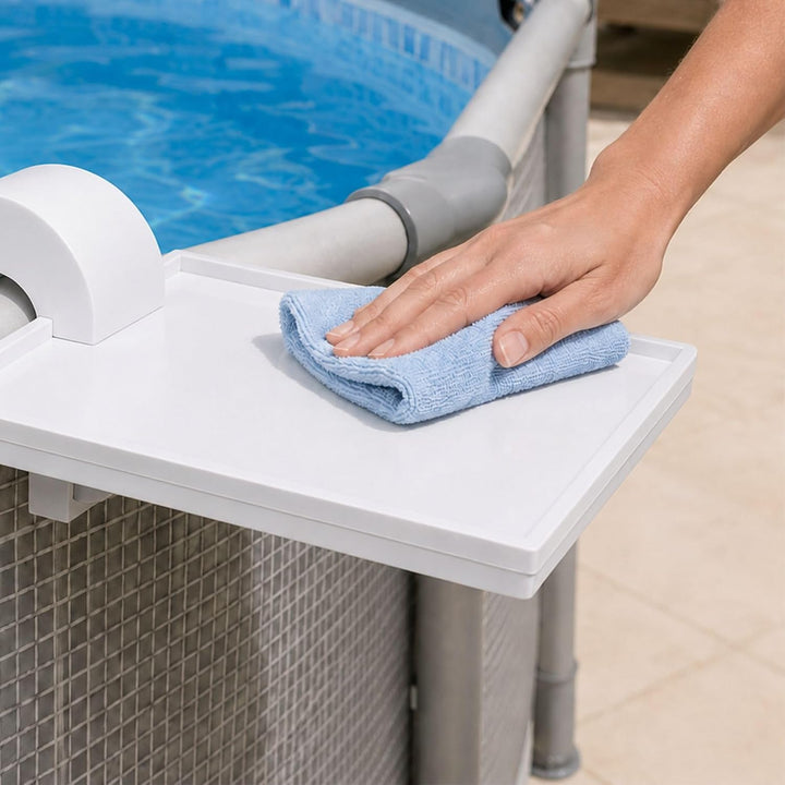 Pool Ablage Tablett für Pool Gestell Wetterfester Organizer mit Getränkehalter für Lautsprecher &amp; Ge