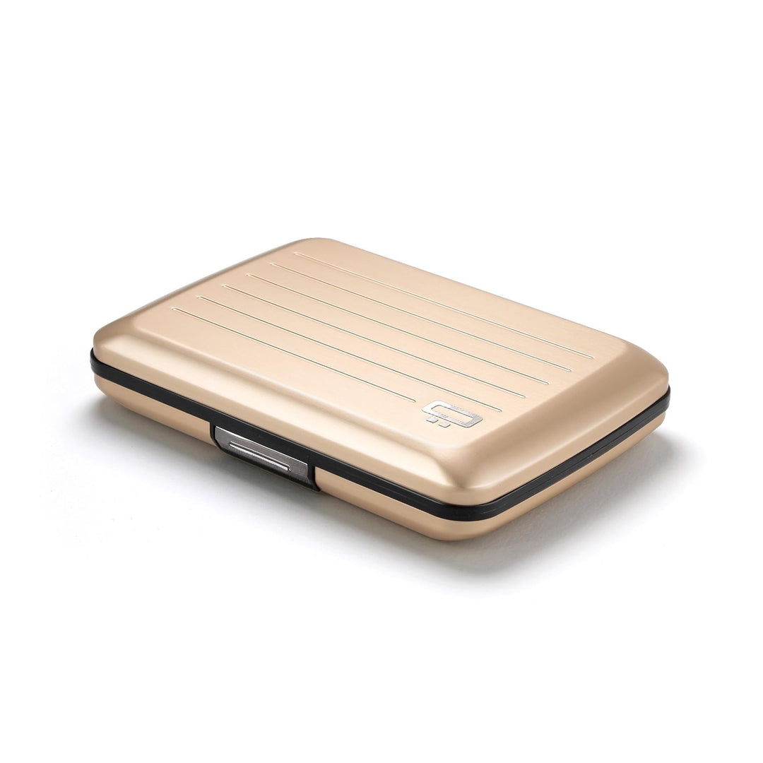 OGON Aluminium Geldbörse Smart Case V2 - Einfache Lagerung - Metallverschluss - Kartenetui mit RFID-