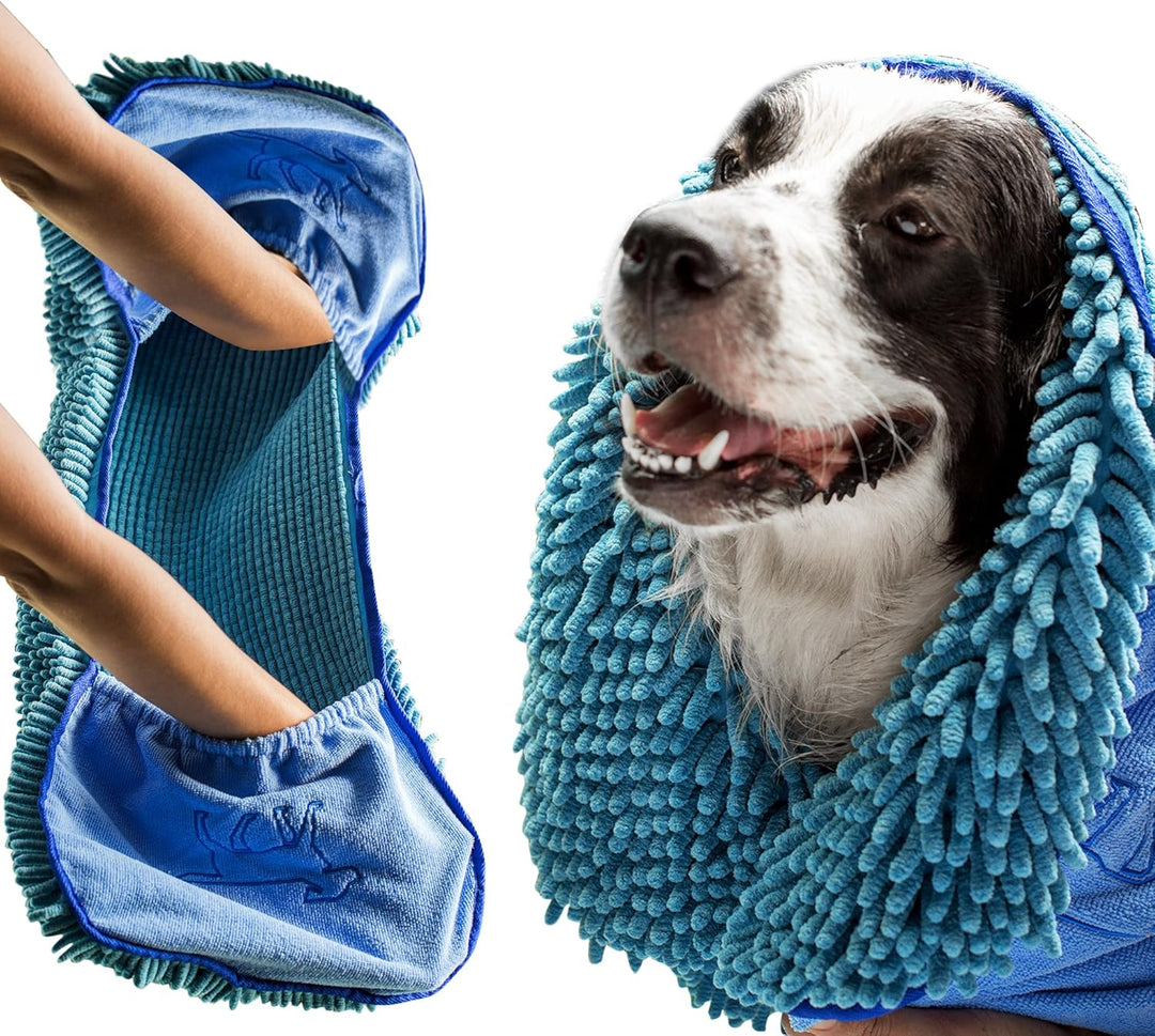 Tuff Pupper Schnelltrocknendes Handtuch für Hunde | Ultra saugfähiges Mikrofaser-Shammy | Extra gros