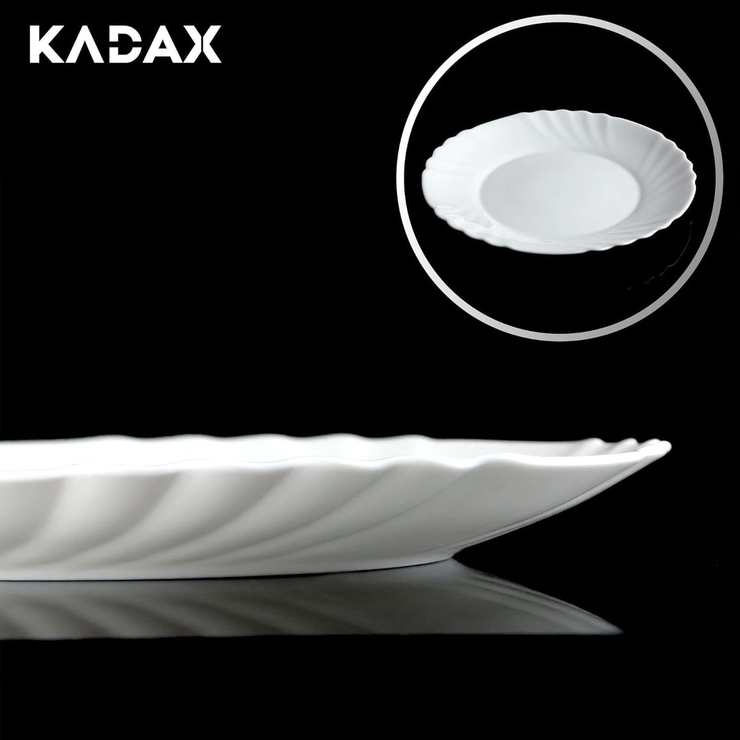 KADAX Geschirrservice 36-teilig, Geschirrset für 12 Personen, Tafelservice mit Müslischale, Dessertt
