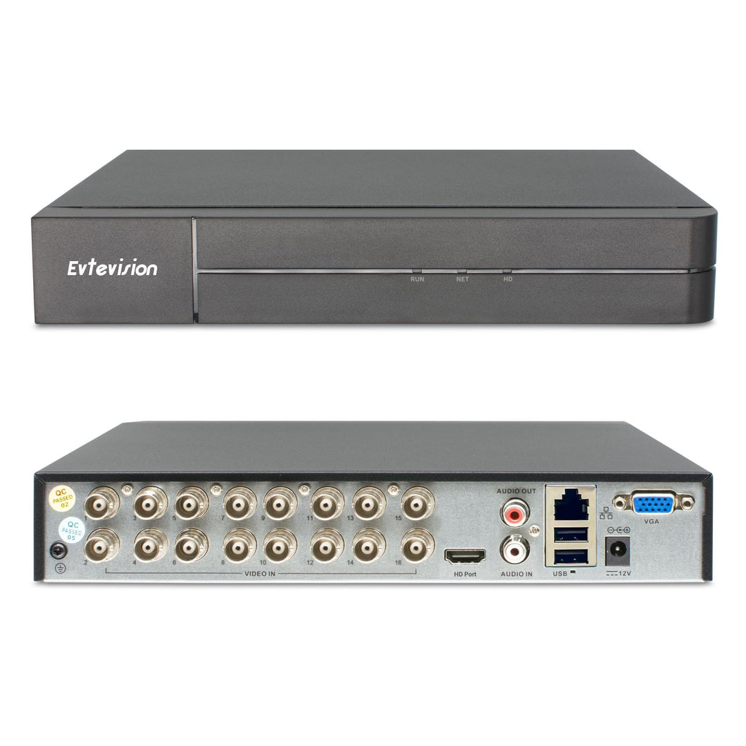 Evtevision 16 Kanal 5MP Lite 5-in-1 H.265 DVR,Video Recorder für CCTV TVI/AHD/CVI/CVBS/IPC Überwachu