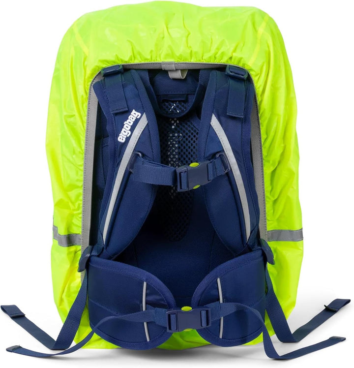 ergobag Regenschutz für Schulranzen und Rucksack, wasserdicht, mit Reflektoren und Gummizug Einheits