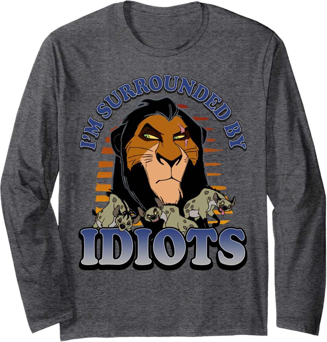 Disney Lion King Scar Surrounded By Idiots Langarmshirt